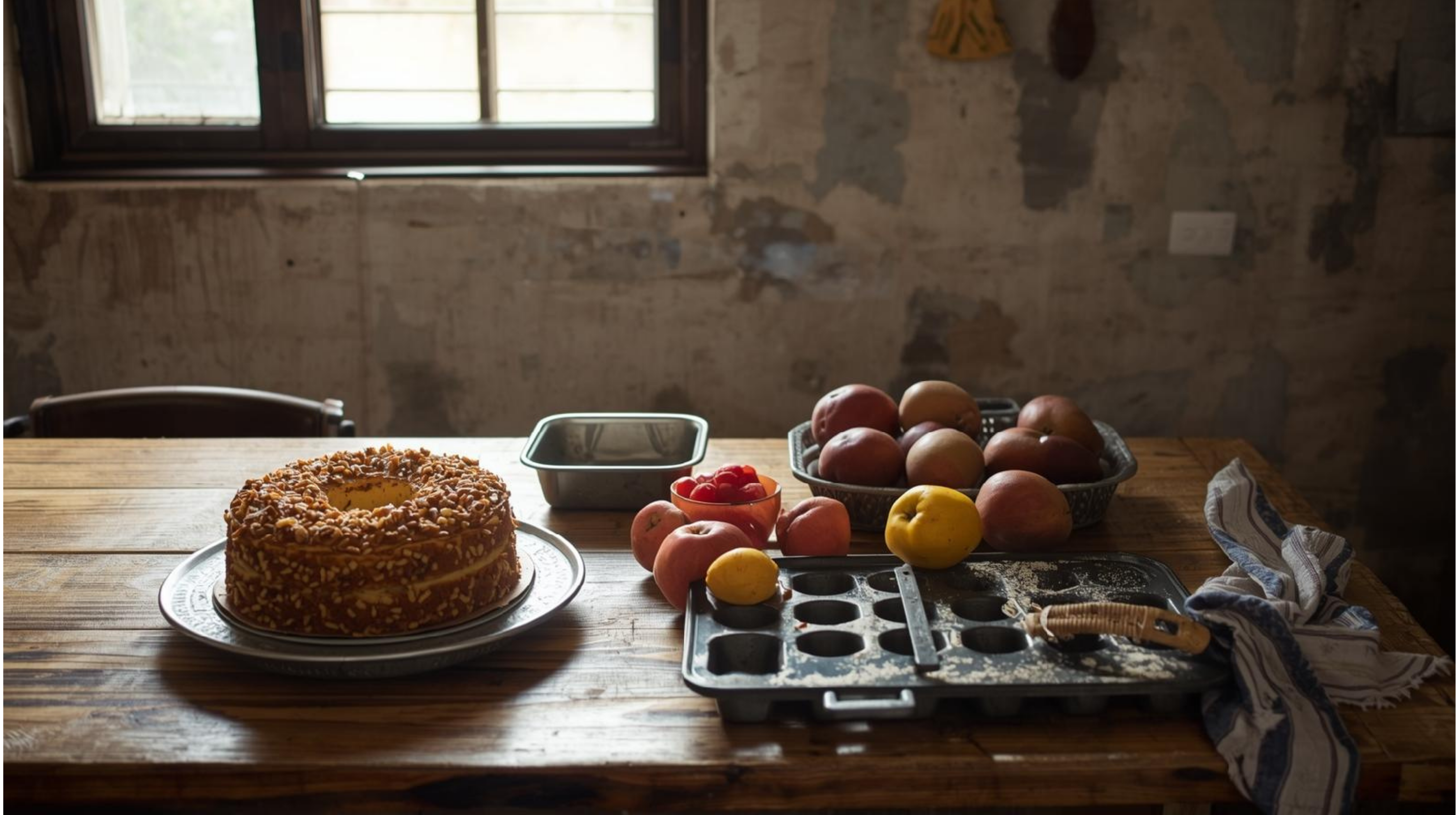Bakeware para hornear en cocina mexicana con utensilios reales de repostería