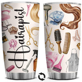 4LIEUBASMI Hairapist taza termica 20oz con tapa, ideal para el salon