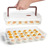 77L contenedor para huevos rellenos con tapa, ideal para transportar con seguridad