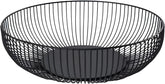 7UYUU frutero de alambre negro, vista frontal, ideal para organizar frutas en la encimera