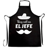 Delantal 99WakeUp El Jefe, frente, con diseño icónico para cocinar con personalidad.