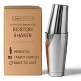 A Bar Above batidor estilo Boston 18oz con dos tinas para equilibrio seguro