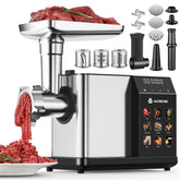 AAOBOSI picadora carne digital 3000W para uso doméstico, molienda rápida y uniforme.