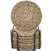 ABenkle posavasos de cuerda con porta, protege la mesa y facilita almacenamiento