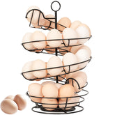 Abiglifty porta-huevos espiral de metal para mostrador, organización rápida de huevos