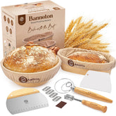 Kit ABIOTO con banneton redondo de 10 pulgadas para fermentación uniforme