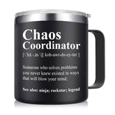 Abledn taza termica coordinadora del caos 14oz lista para café diario.