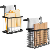 Organizador de puerta Aboevnc con dos packs y barra para toallas, ahorro de espacio.