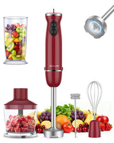 Abuler batidora de inmersion 1000W lista para sopas y purés cremosos.