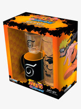 ABYSTYLE Naruto Shippuden vaso de vidrio con diseño audaz para bebidas diarias.