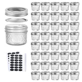 Accguan tarros de vidrio 4oz-120ml: tarros transparentes para conservar alimentos frescos.