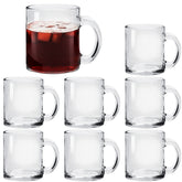 Accguan tazas de café cristal 12onzas con asa ergonómica para bebidas calientes o frías