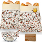 Bolsas de pan Acellegic con cera de abejas, tamaño 13x17 cm para masa madre
