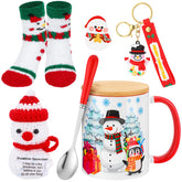 Taza navideña de Acellegic con tapa para bebidas calientes.