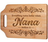 Tabla de cortar de bambú AceThrills grabada para la abuela, regalo sentimental.