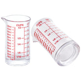 Ackers BORO3.3 medidor de 4 oz en vaso de vidrio con marcas claras