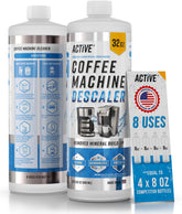 ACTIVE desincrustante 32oz en botella para eliminar cal y mejorar el sabor del café.