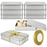 ACXFOND latas metálicas rectangulares con tapa para regalos y almacenamiento seguro