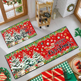 ACZHHZC alfombra de cocina arbol-navidad; diseño festivo y práctica para la cocina.
