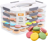 Contenedores ADECTA para galletas apilables con tapas, ideales para transportar y mantener la frescura