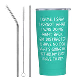 Adimidy vaso térmico 20 oz con tapa y pajilla, ideal para viajes y café caliente.