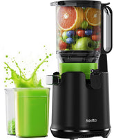 Exprimidor Aeitto prensado en frío con boca amplia para frutas enteras.