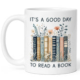 Affordali Taza Libros apilados, diseño literario para despertar la lectura matutina