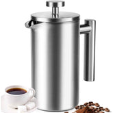 Prensa Francesa AgcKuzt con capacidad para 4-8 tazas y aroma intenso.