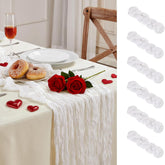 AGIRL mantel gasa blanca 10 pies, ideal para mesas elegantes en bodas.