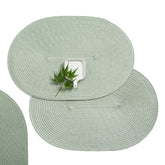 AHHFSMEI manteles individuales set de 6 verde salvia protegen la mesa durante comidas diarias.