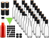 Botellas de vidrio Ahhute de 5oz para salsa, conservación de sabores.