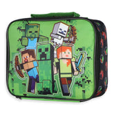 AI ACCESSORY INNOVATIONS lonchera Minecraft con diseño frontal y brillo, ideal para almuerzos divertidos.