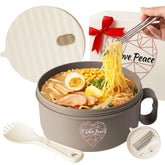 AI LOVE PEACE tazón ramen 40oz para microondas listo para cocina rápida.