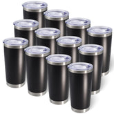 AIANJI vaso 20oz con tapa deslizante, cómodo de transportar