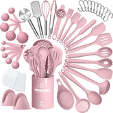 AIKKIL voltea rosa, ideal para voltear sin rayar sartenes antiadherentes.