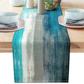 AILUER corredor de mesa Teal Grey en estilo moderno para comedor