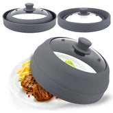 Aimatifi tapa-vidrio-microondas muestra tapa clara para ver la comida y evitar salpicaduras