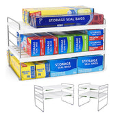 Organizador Aionvidas para envolturas de cocina, con tres niveles para maximizar espacio