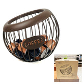 AIYICIII: soporte de cápsulas marrón para encimera, organización de café eficiente.