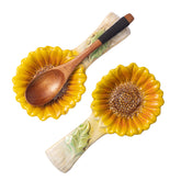 Alarrar reposacucharas ceramico girasol 2pack, encimera limpia y organizada