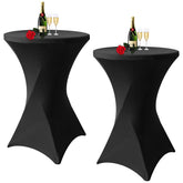 Albassa funda para mesa cóctel 32x43, negro, ajuste rápido y look profesional
