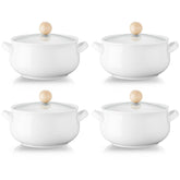 ALELION ollas para sopa Francesa 16oz con doble mango, fáciles de servir.
