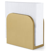 ALELION porta-servilletas oro en mesa para acceso rápido.