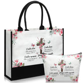 Aliceset bolsa tote Biblia con frases para inspiración diaria.