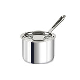 All-Clad D3 cazo de 2qt con tapa para conservar humedad y sabor.