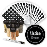 AllSpice etiquetas de especias 525 preimpresas, impermeables para cocina