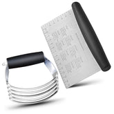 ALLTOP raspador-banco y mezclador-masa 2en1 en negro para uso diario
