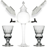 Amehla fuente de absenta de vidrio con burbujeo para una experiencia tradicional.