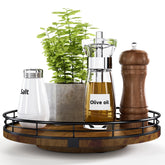 AMH Farmhouse Oak giratorio de 10 pulgadas en roble para cocina y despensa, diseño robusto