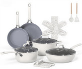Ammeloo set cerámico 15 piezas, antiadherente para cocinar fácilmente.